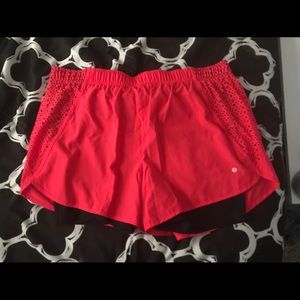 Xersion Running Shorts - Red and black
